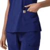 Blusa médica para mujer Force Cross-Flex con cuello en V y paneles elásticos en la parte de arriba