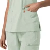 Blusa médica para mujer Force Cross-Flex con cuello en V y paneles elásticos en la parte de arriba