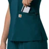 Blusa médica para mujer Force Cross-Flex con cuello en V y paneles elásticos en la parte de arriba