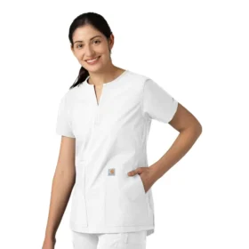 Blusa médica tipo túnica con cuello en V «Force Essentials» para mujer