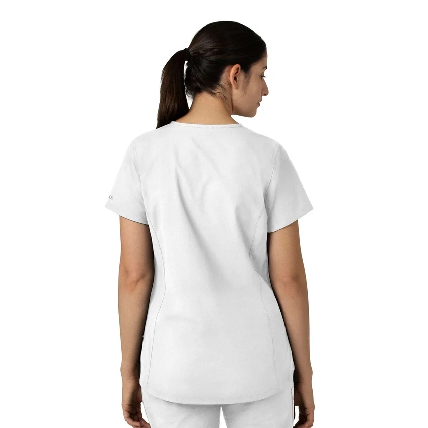 Blusa médica tipo túnica con cuello en V «Force Essentials» para mujer