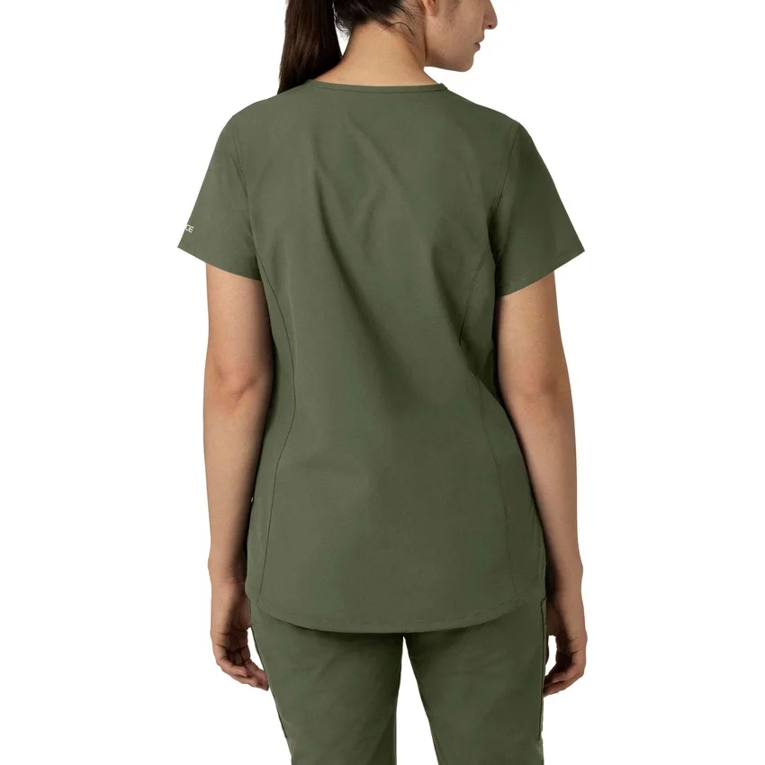 Blusa médica tipo túnica con cuello en V «Force Essentials» para mujer