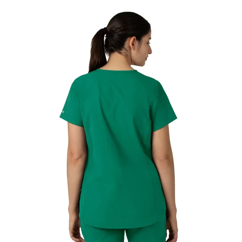 Blusa médica tipo túnica con cuello en V «Force Essentials» para mujer