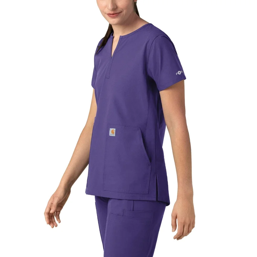 Blusa médica tipo túnica con cuello en V «Force Essentials» para mujer