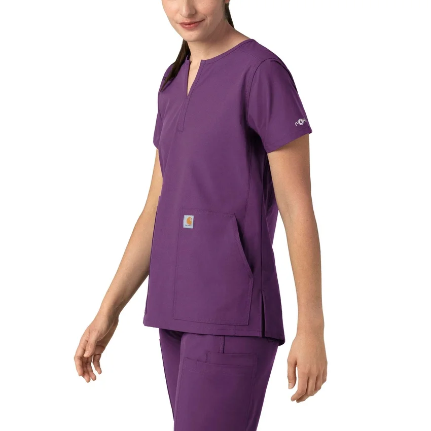 Blusa médica tipo túnica con cuello en V «Force Essentials» para mujer