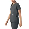 Blusa médica tipo túnica con cuello en V «Force Essentials» para mujer