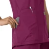 Blusa médica tipo túnica con cuello en V «Force Essentials» para mujer
