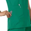 Blusa médica tipo túnica con cuello en V «Force Essentials» para mujer
