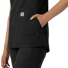 Blusa médica tipo túnica con cuello en V «Force Essentials» para mujer