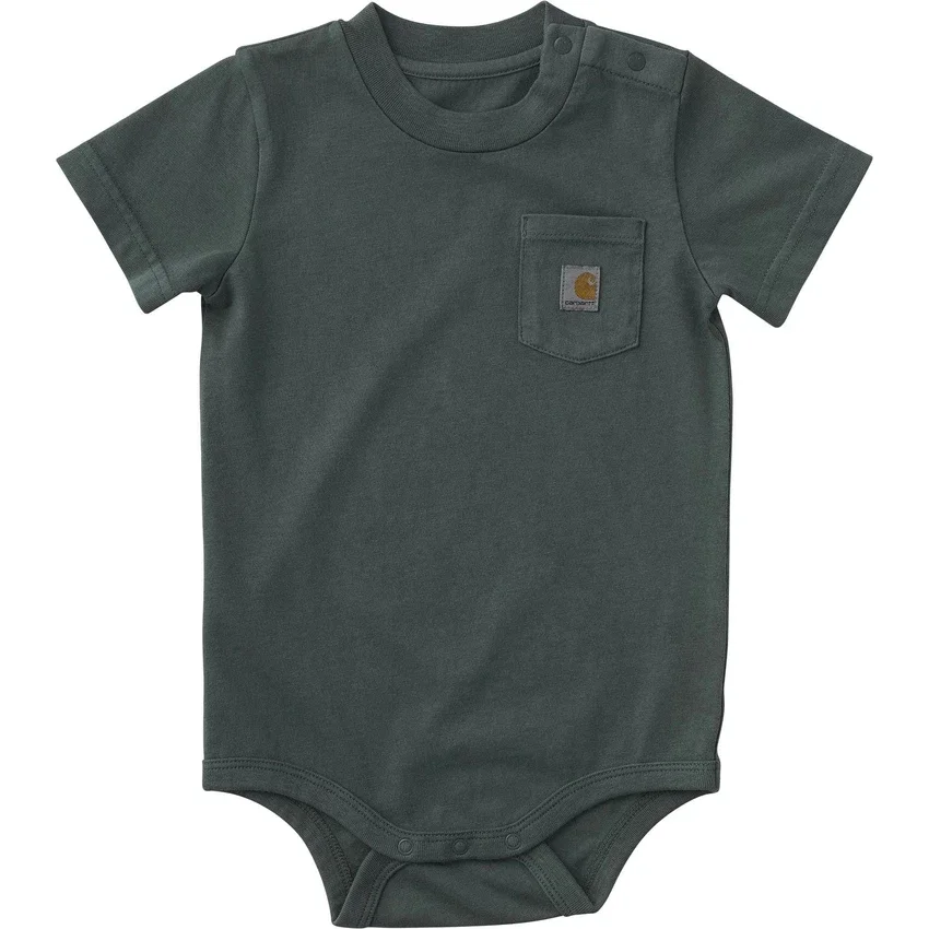 Body con manguitos cortos y bolsillo para niño (bebé)