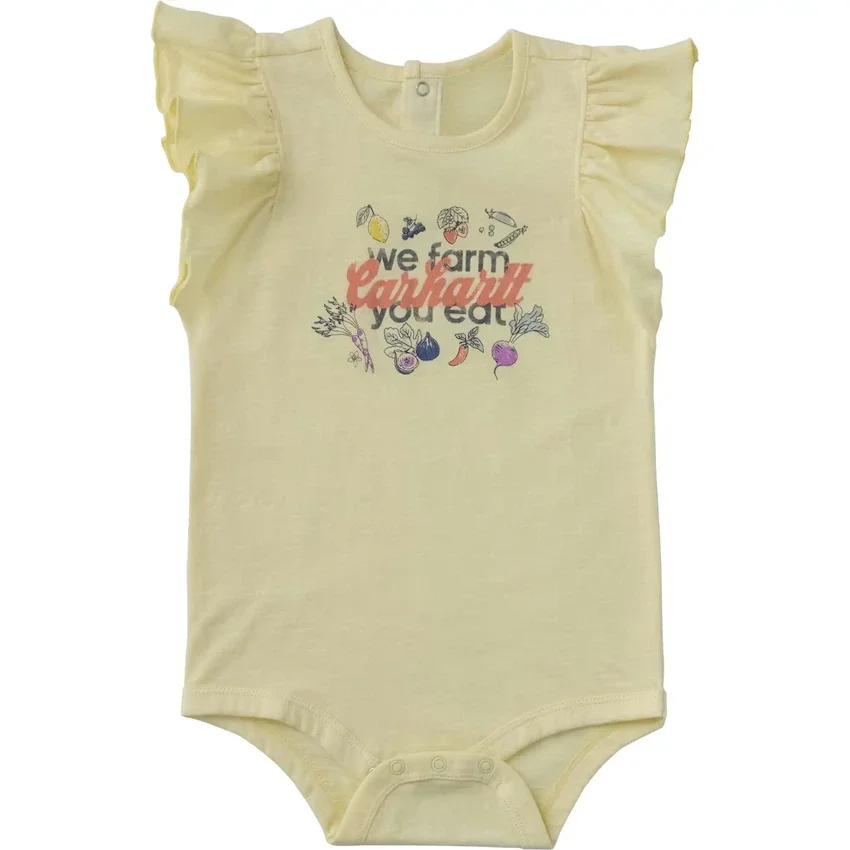 Body «Veggie» con manguitos cortos para niña (bebé)