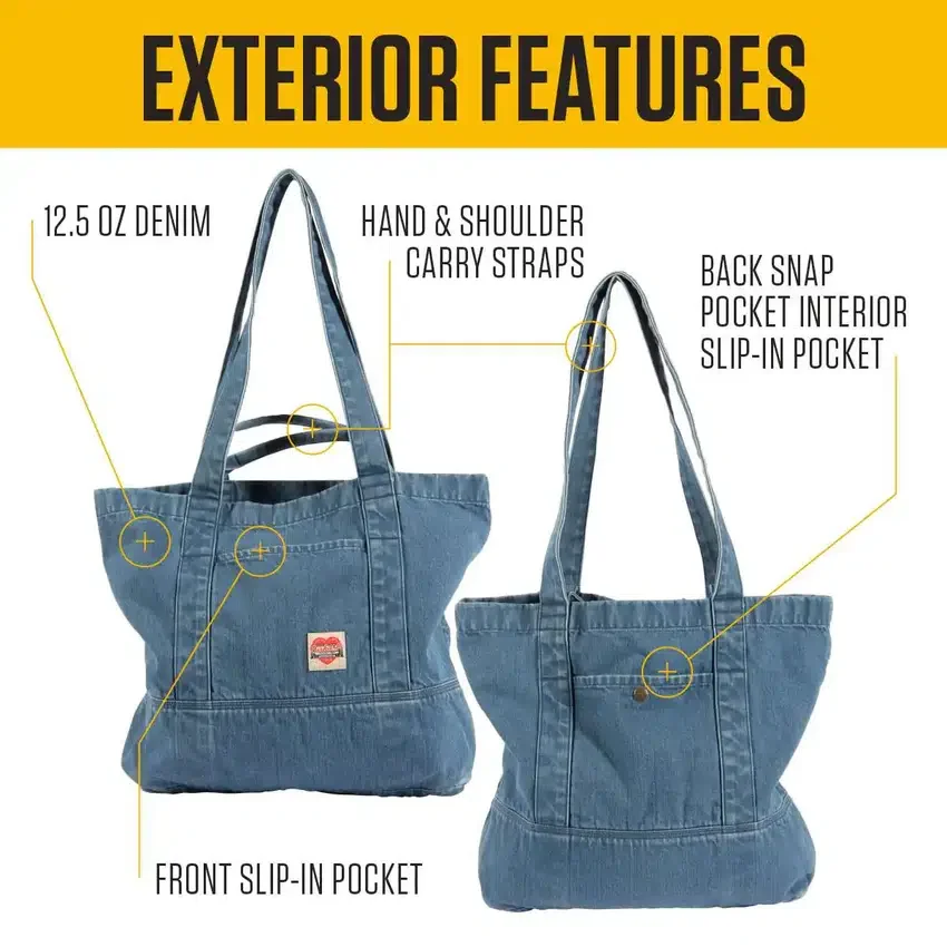 Bolsos tote de denim de 18 L