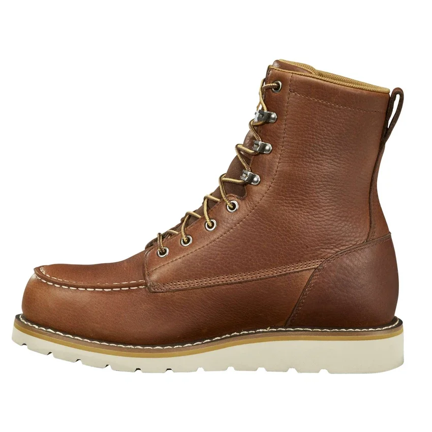 Bota de trabajo impermeable de 8" con puntera de acero y suela en cuña
