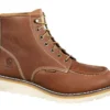 Bota de trabajo tipo mocasin impermeable de 6" con puntera de acero y suela en cuña