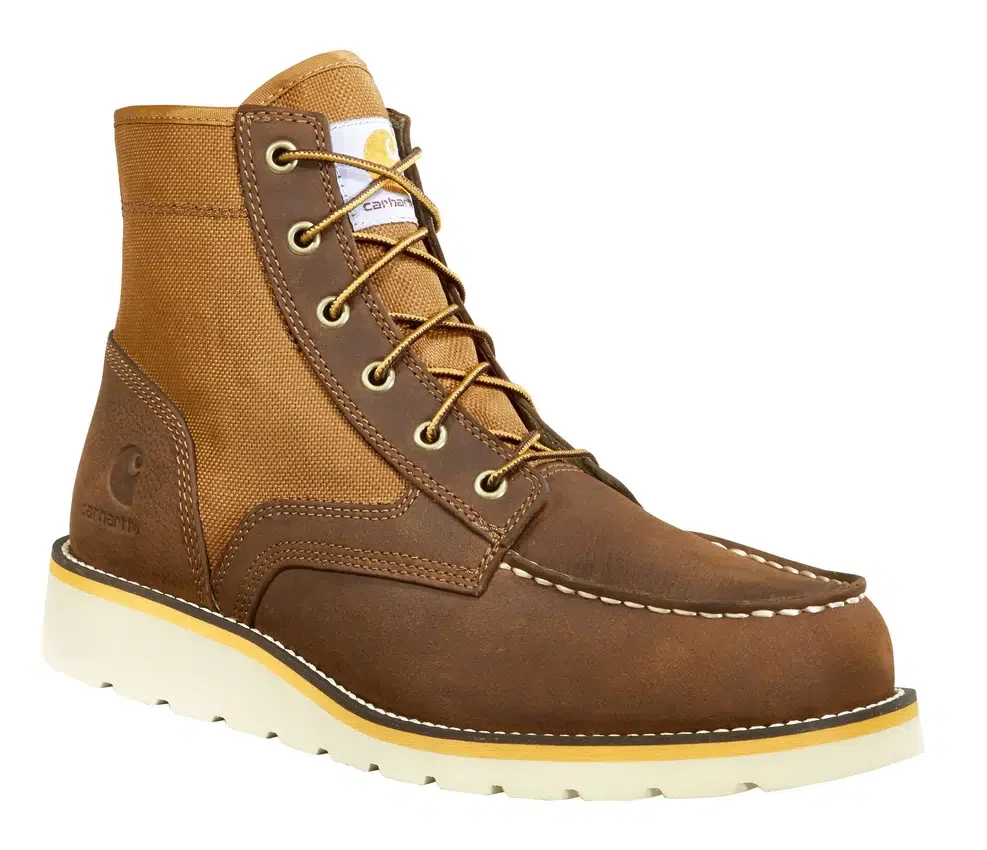 Botas con cuña y puntera Moc de 6"