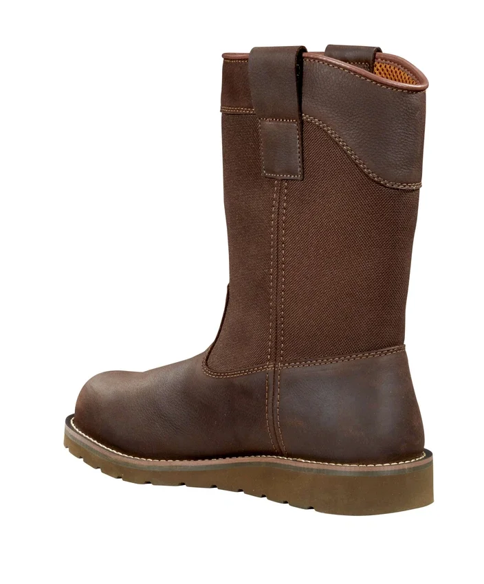 Botas de agua con cuña, puntera de acero e impermeables de 10"