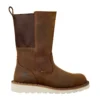 Botas de agua con cuña, puntera de acero e impermeables de 10" para mujer