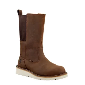 Botas de agua con cuña, puntera de acero e impermeables de 10″ para mujer
