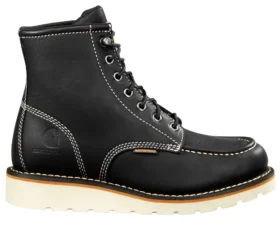 Botas de cuña con puntera moc para mujer, impermeables, de 6"