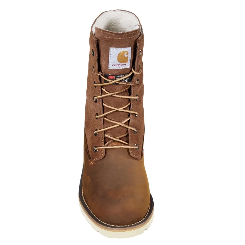 Botas de invierno impermeables y aislantes con cuña abatible de 8" para mujer