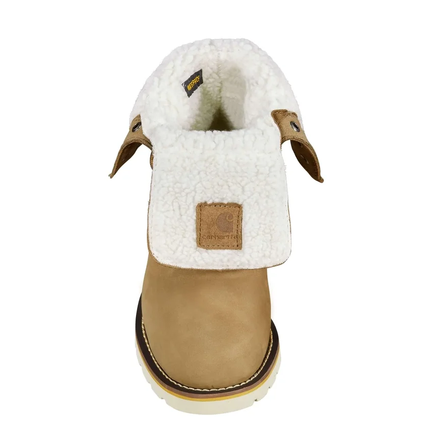 Botas de invierno impermeables y aislantes con cuña abatible de 8" para mujer