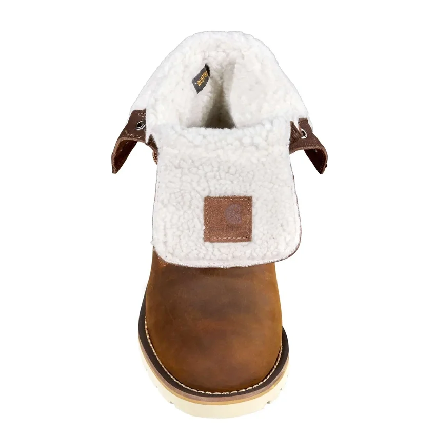 Botas de invierno impermeables y aislantes con cuña abatible de 8" para mujer