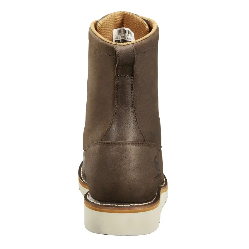 Botas impermeables de 8" con puntera moc y cuña