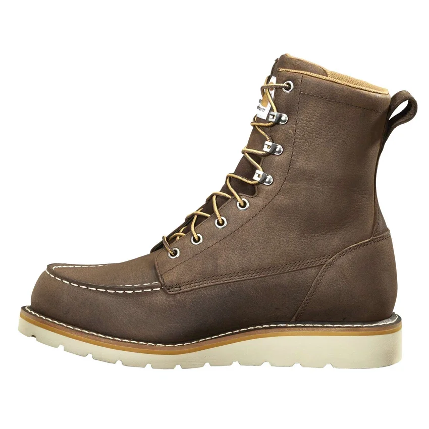 Botas impermeables de 8" con puntera moc y cuña