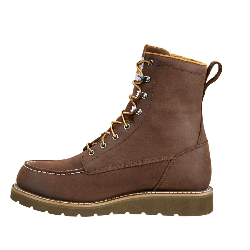 Botas impermeables de 8" con puntera moc y cuña