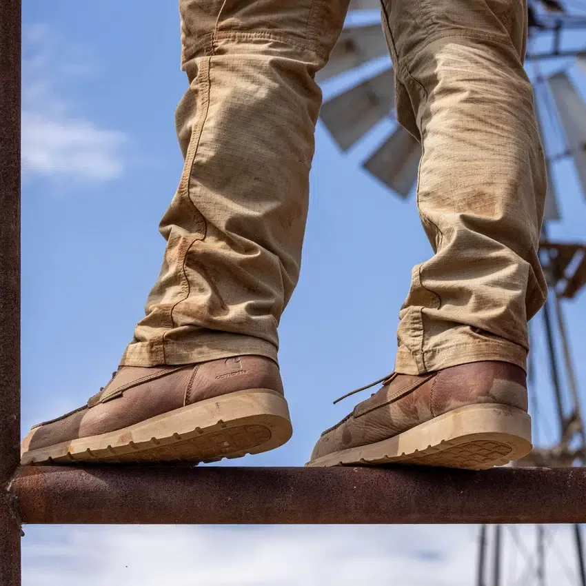 Botas impermeables de cuña con puntera mocasin de 6"
