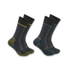 Calcetines de caña media con puntera de acero Carhartt Force®, paquete de 2