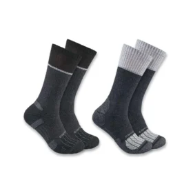 Calcetines de caña media con puntera de acero Carhartt Force®, paquete de 2