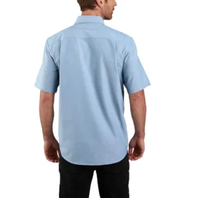 Camisa de chambray con manguitos cortos y corte holgado «Fort» para hombre – Camisas de trabajo para hombre