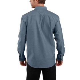 Camisa de chambray con manguitos largos y corte holgado «Fort» para hombre – Camisas de trabajo para hombre