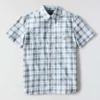Camisa de cuadros con manguitos cortos y corte holgado «Bozeman» para hombre