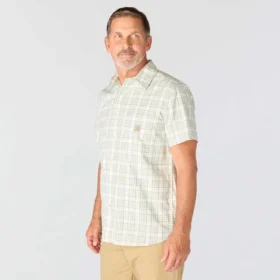Camisa de cuadros con manguitos cortos y corte holgado «Bozeman» para hombre