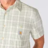 Camisa de cuadros con manguitos cortos y corte holgado «Bozeman» para hombre