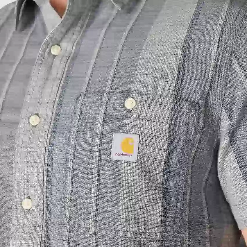 Camisa de cuadros con manguitos cortos y corte holgado «Bozeman» para hombre