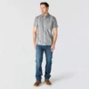 Camisa de cuadros con manguitos cortos y corte holgado «Bozeman» para hombre