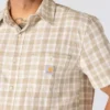 Camisa de cuadros con manguitos cortos y corte holgado «Bozeman» para hombre