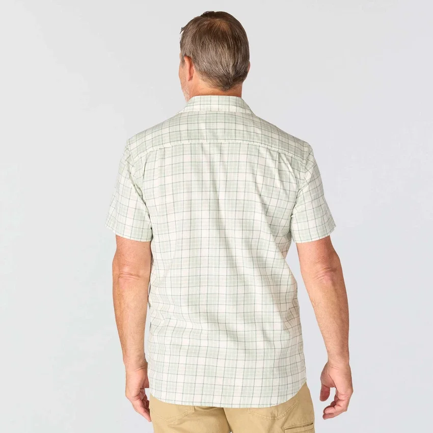 Camisa de cuadros con manguitos cortos y corte holgado «Bozeman» para hombre