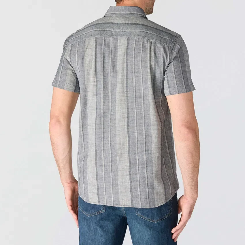 Camisa de cuadros con manguitos cortos y corte holgado «Bozeman» para hombre