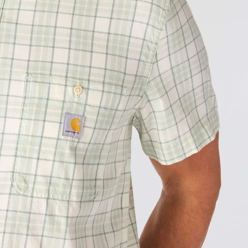 Camisa de cuadros con manguitos cortos y corte holgado «Bozeman» para hombre