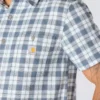 Camisa de cuadros con manguitos cortos y corte holgado «Bozeman» para hombre