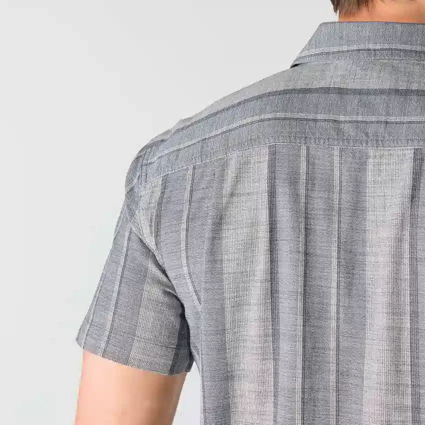 Camisa de cuadros con manguitos cortos y corte holgado «Bozeman» para hombre