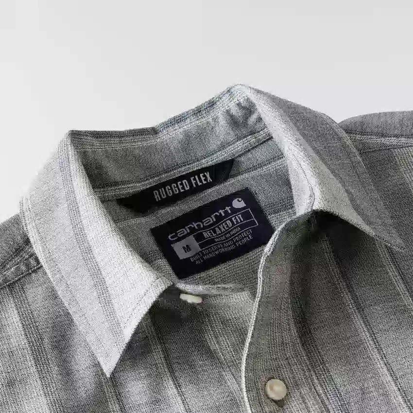 Camisa de cuadros con manguitos cortos y corte holgado «Bozeman» para hombre
