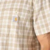 Camisa de cuadros con manguitos cortos y corte holgado «Bozeman» para hombre