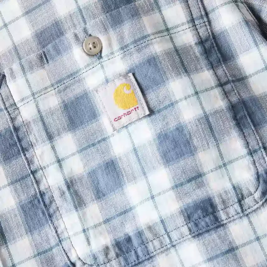 Camisa de cuadros con manguitos cortos y corte holgado «Bozeman» para hombre