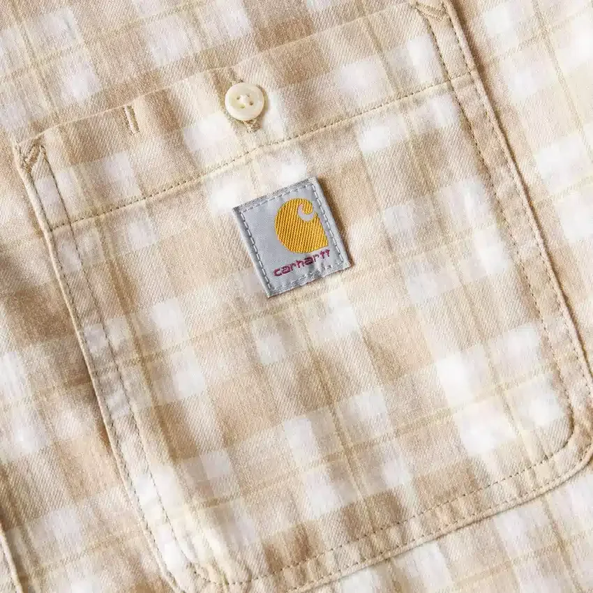Camisa de cuadros con manguitos cortos y corte holgado «Bozeman» para hombre