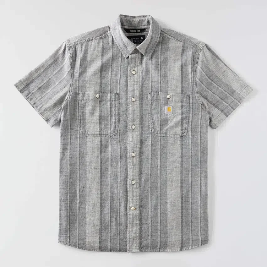 Camisa de cuadros con manguitos cortos y corte holgado «Bozeman» para hombre
